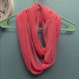 Pink infinity scarf